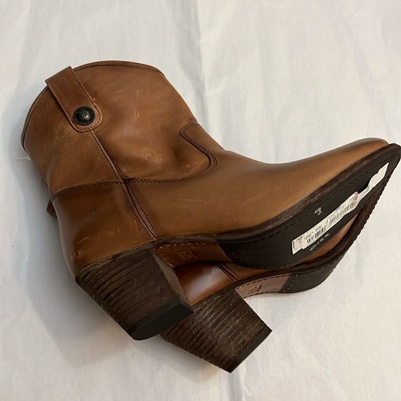 Frye Jackie Button Short Leather Western Mid Boots - Picture 14 of 16